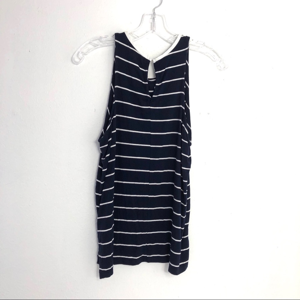 Townsen Navy Blue White Striped Sleeveless Tank XS - Picture 2 of 7